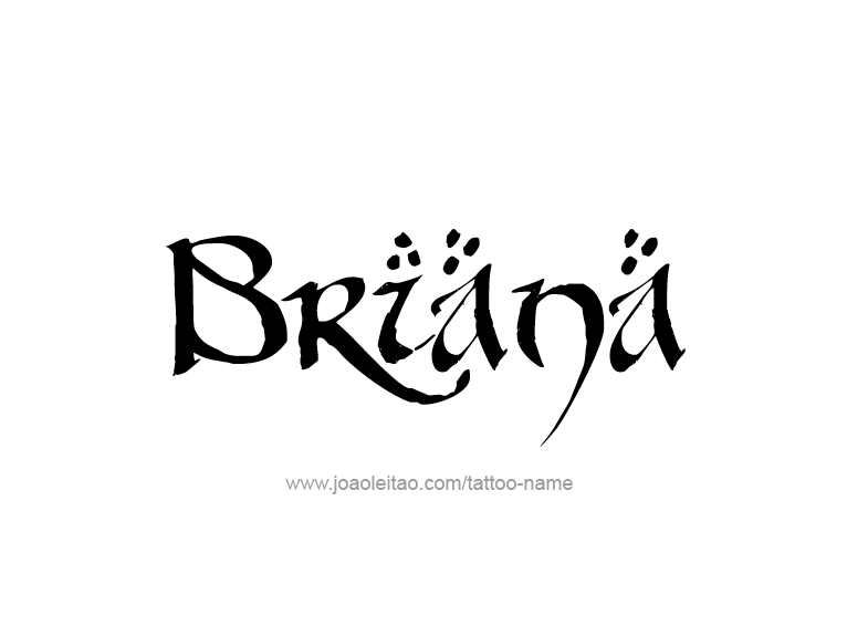 Tattoo Design Name Briana 