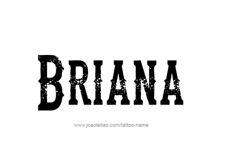 Tattoo Design Name Briana 