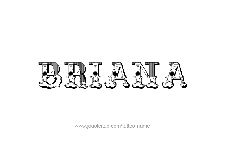 Tattoo Design Name Briana 