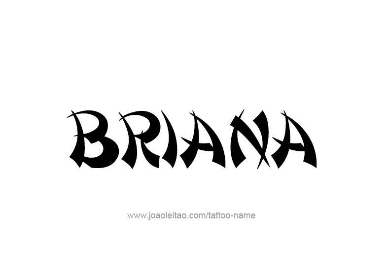 Tattoo Design Name Briana 