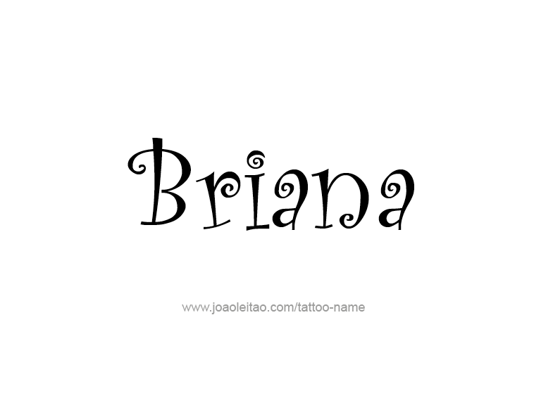 Tattoo Design Name Briana 