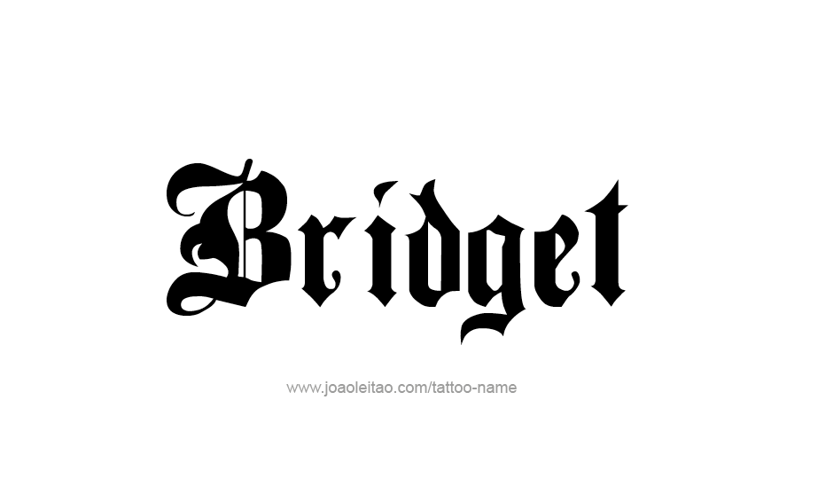 Tattoo Design Name Bridget 