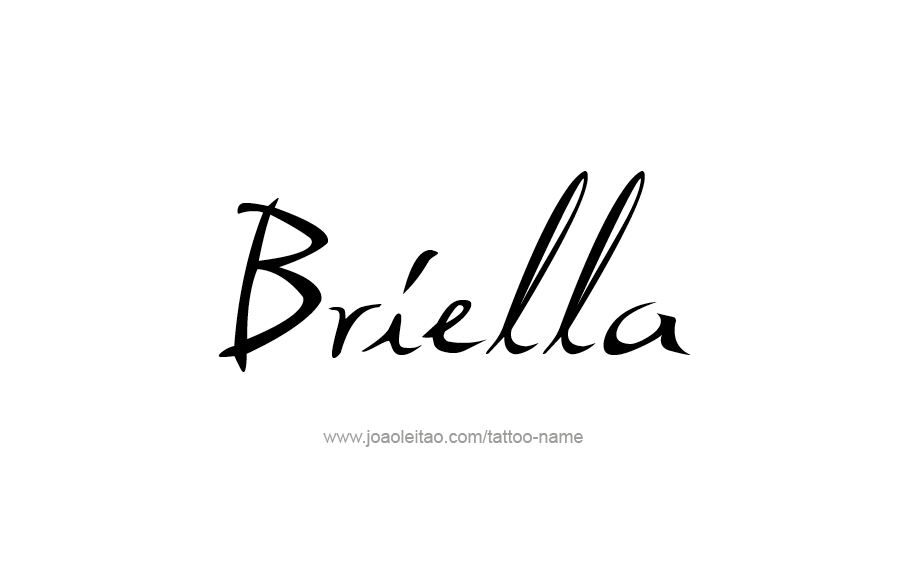 Tattoo Design Name Briella 