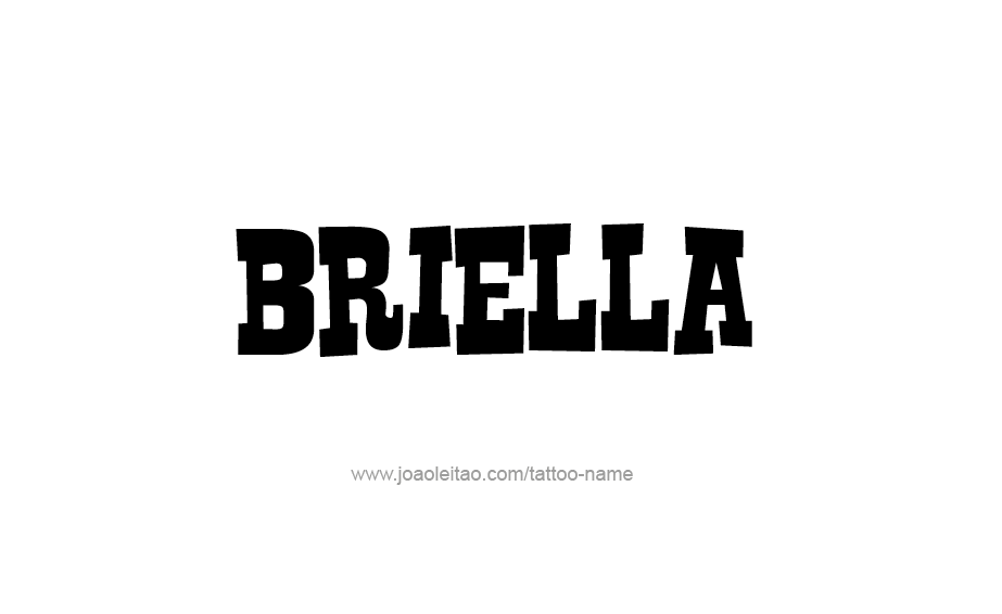 Tattoo Design Name Briella 