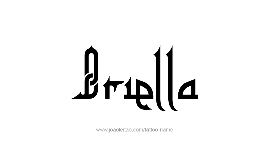 Tattoo Design Name Briella 