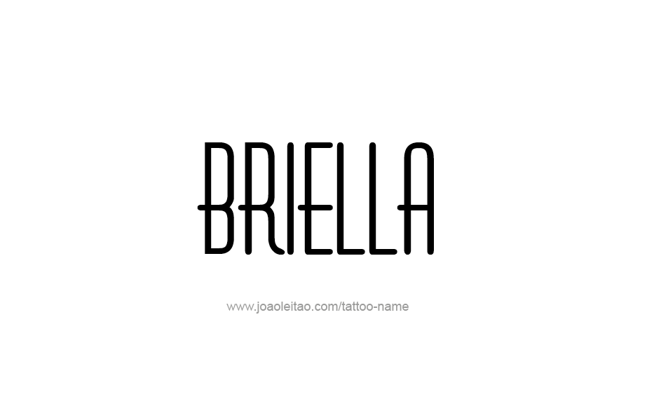 Tattoo Design Name Briella 