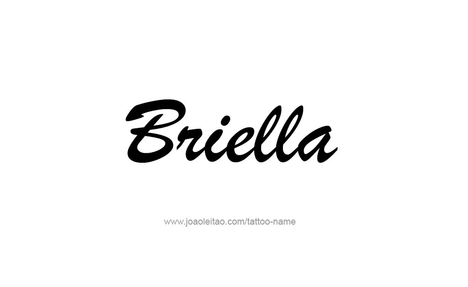 Tattoo Design Name Briella 