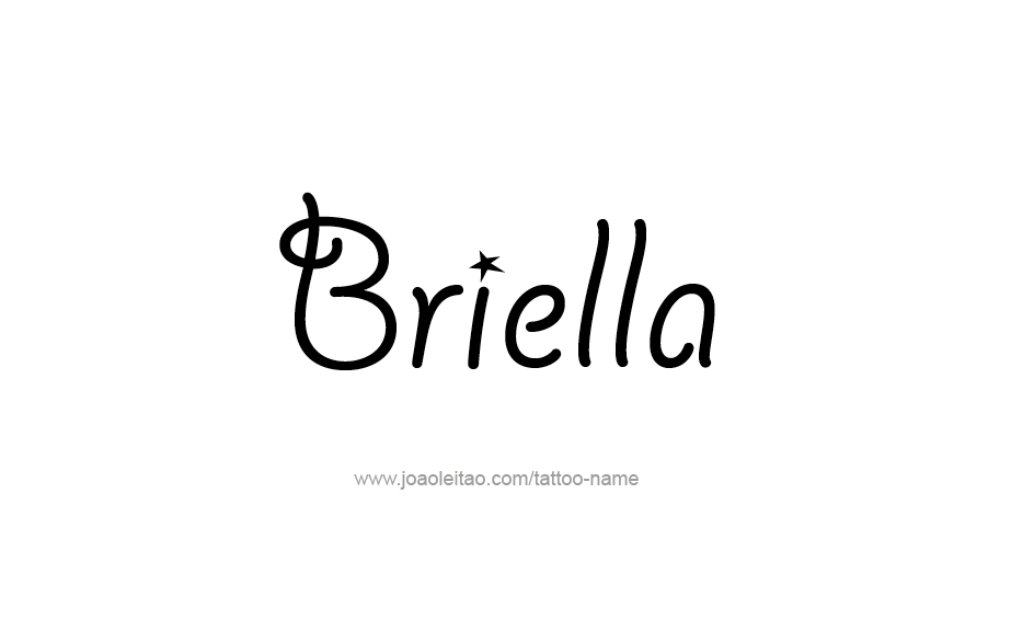 Tattoo Design Name Briella 