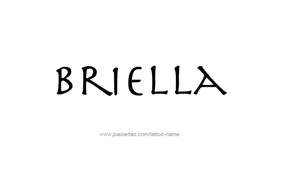 Tattoo Design Name Briella 