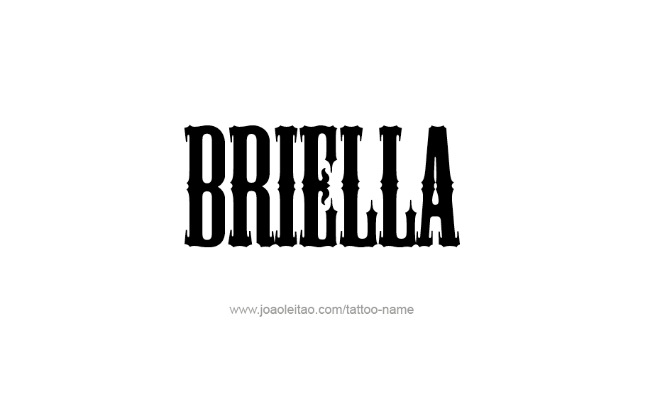 Tattoo Design Name Briella 