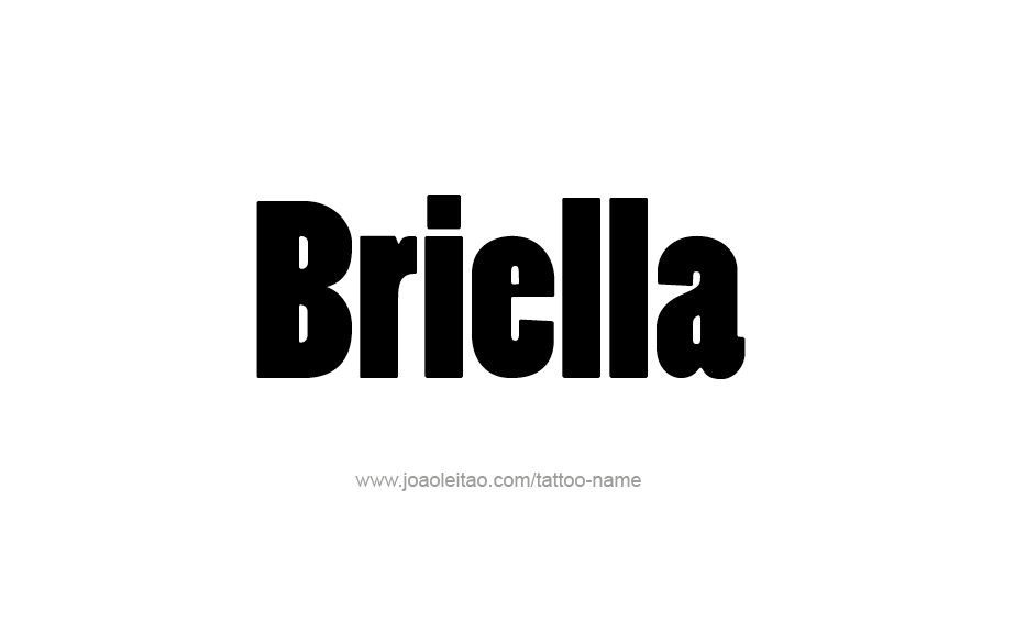 Tattoo Design Name Briella 