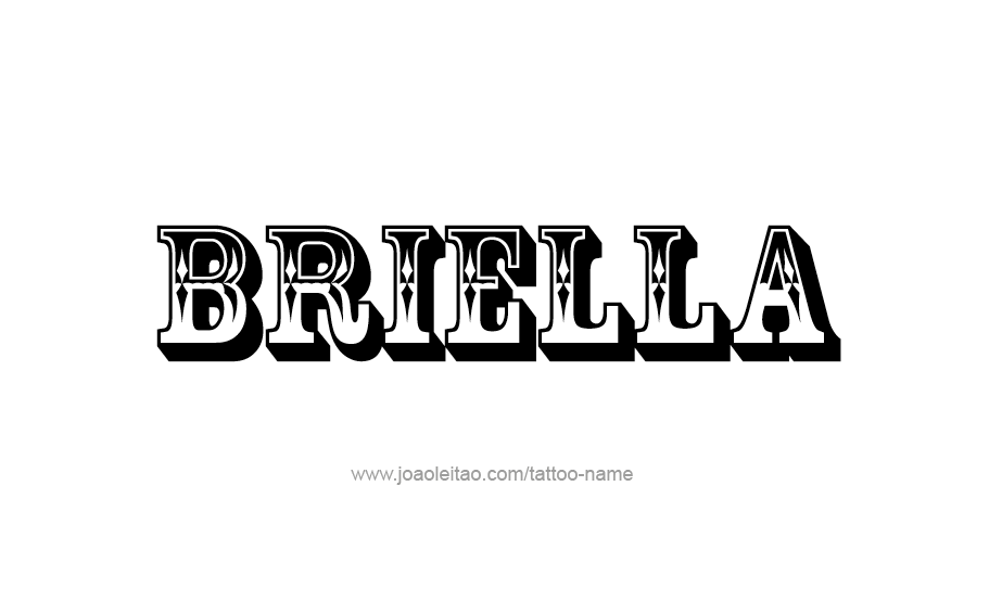 Tattoo Design Name Briella 