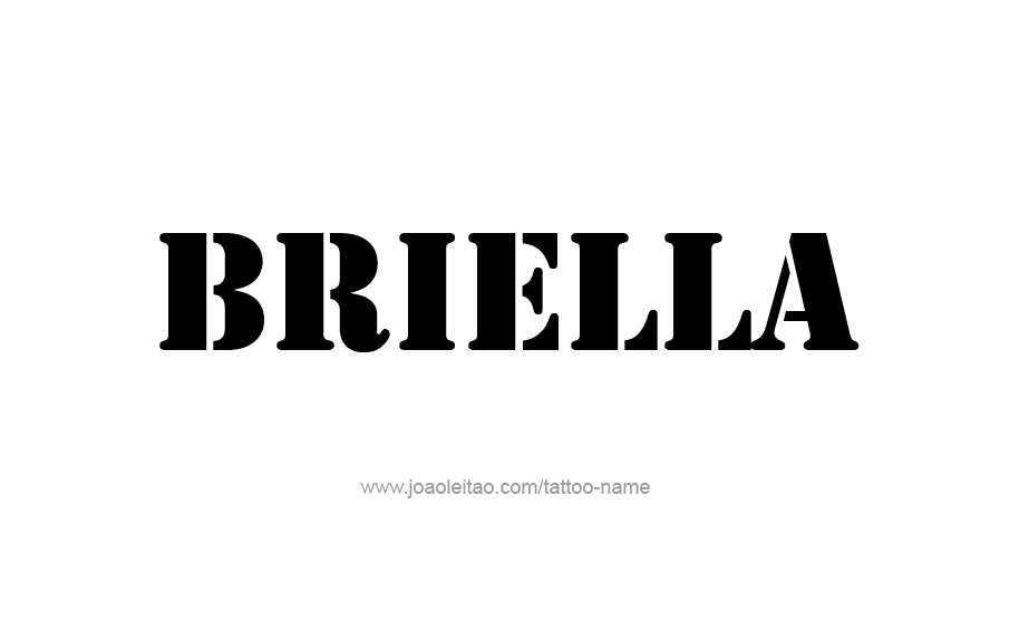 Tattoo Design Name Briella 