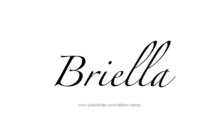 Tattoo Design Name Briella 