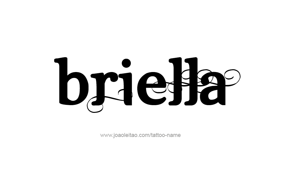 Tattoo Design Name Briella 