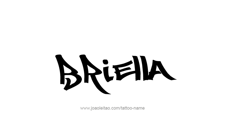 Tattoo Design Name Briella 