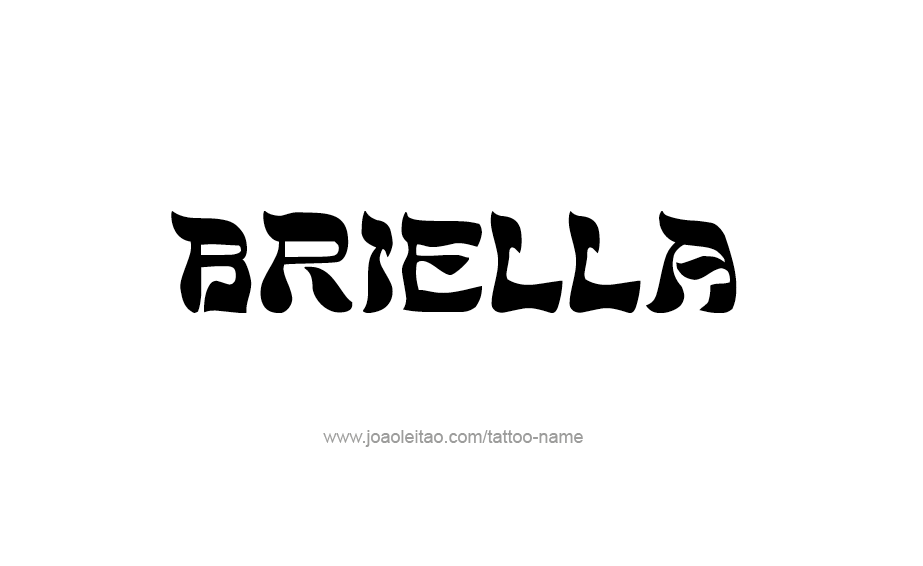 Tattoo Design Name Briella 