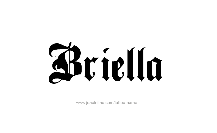 Tattoo Design Name Briella 