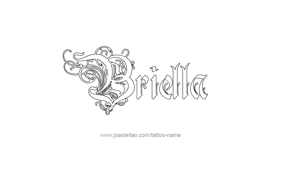 Tattoo Design Name Briella 