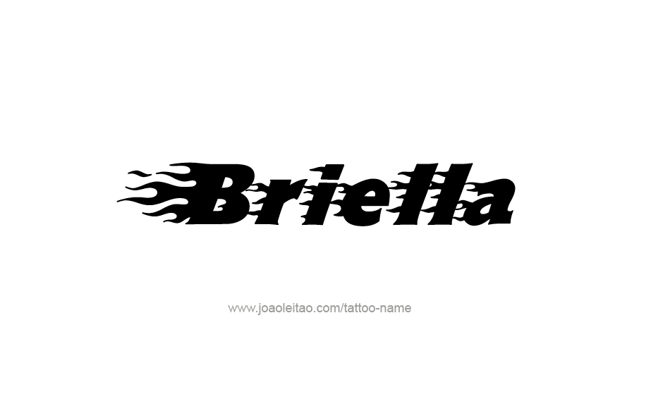 Tattoo Design Name Briella 