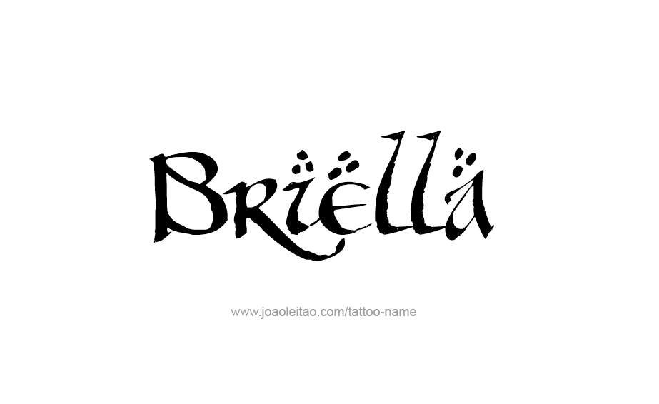 Tattoo Design Name Briella 