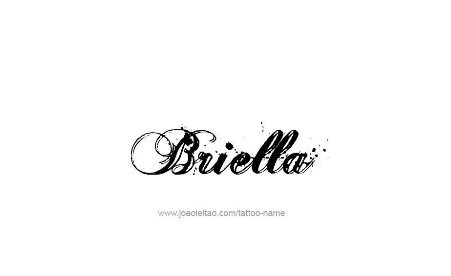 Tattoo Design Name Briella 