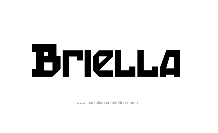 Tattoo Design Name Briella 