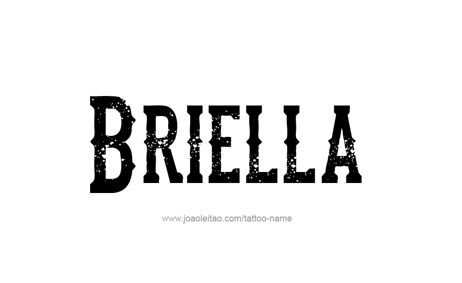 Tattoo Design Name Briella 