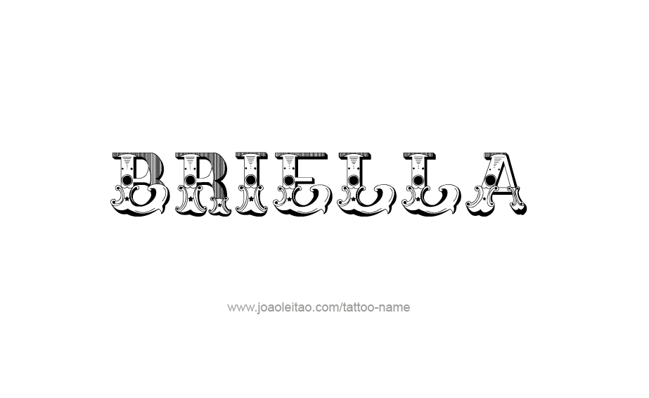 Tattoo Design Name Briella 