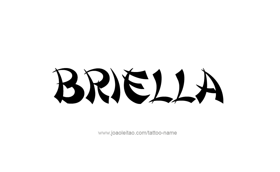 Tattoo Design Name Briella 