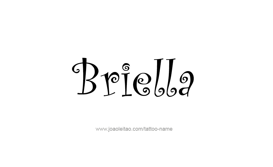 Tattoo Design Name Briella 