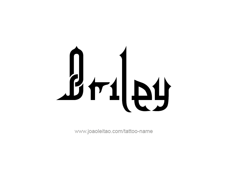 Briley Name Tattoo Designs