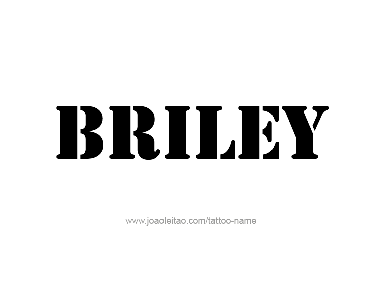 Tattoo Design Name Briley  