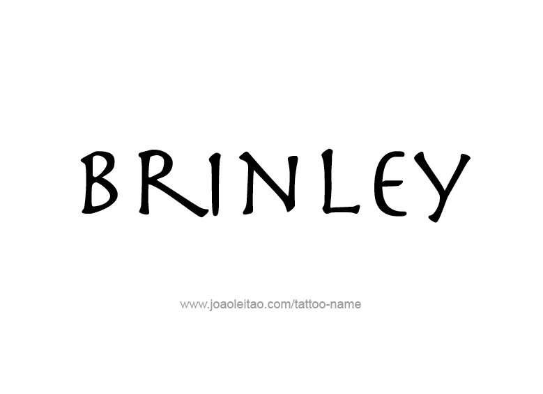 Tattoo Design Name Brinley  