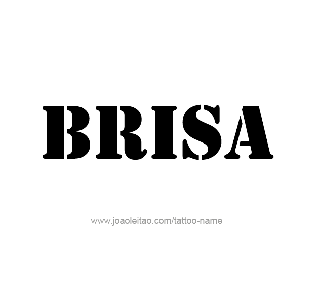 Tattoo Design Name Brisa  