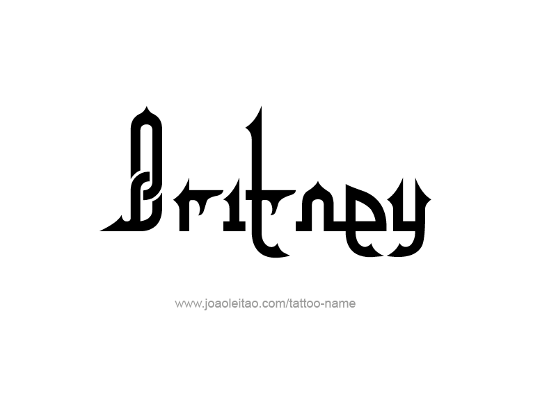 Tattoo Design Name Britney  