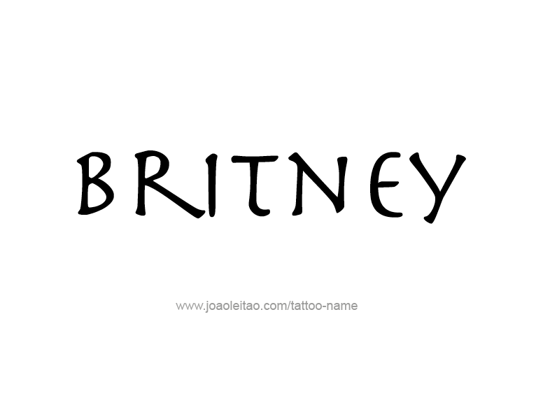 Tattoo Design Name Britney  