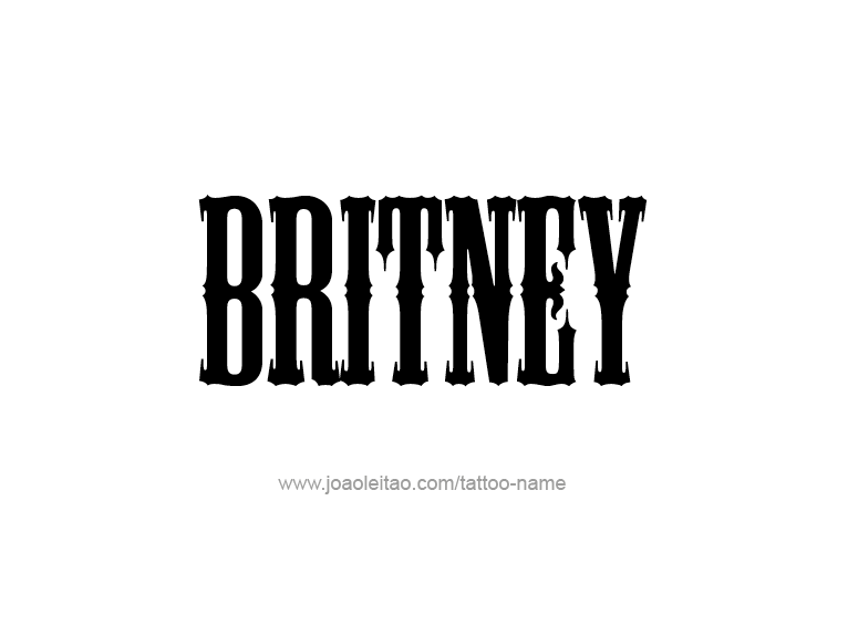 Tattoo Design Name Britney  