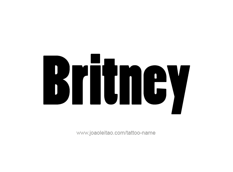 Tattoo Design Name Britney  