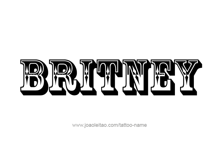 Tattoo Design Name Britney  