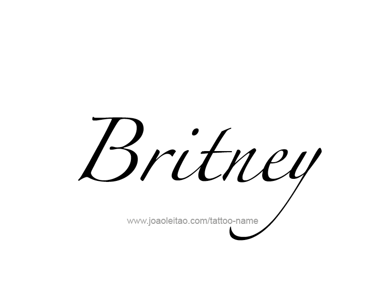 Tattoo Design Name Britney  