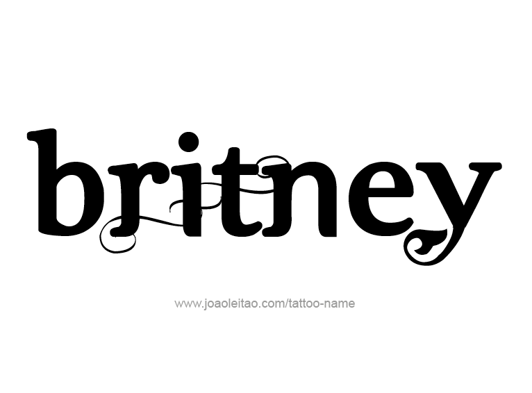 Tattoo Design Name Britney  