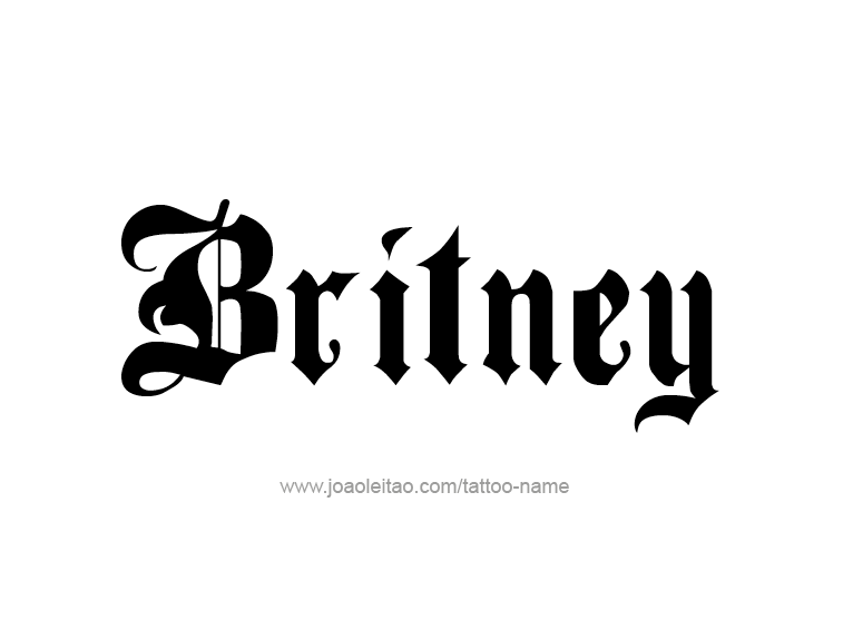 Tattoo Design Name Britney  