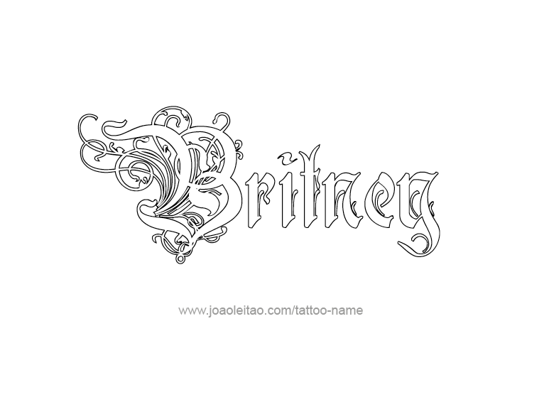 Tattoo Design Name Britney  