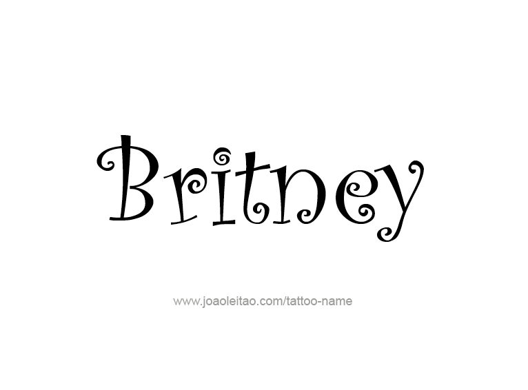 Tattoo Design Name Britney  