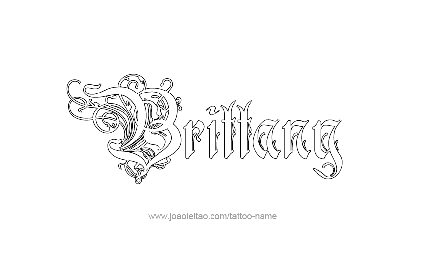 Tattoo Design Name Brittany  