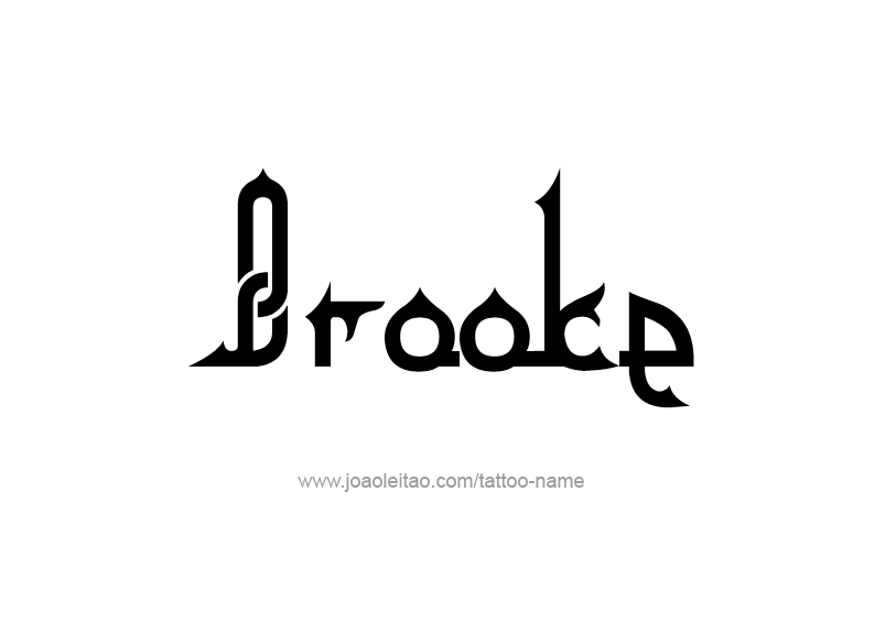 Tattoo Design Name Brooke  