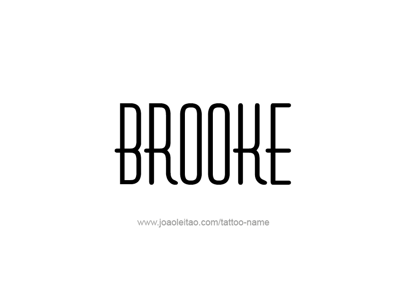 Tattoo Design Name Brooke  