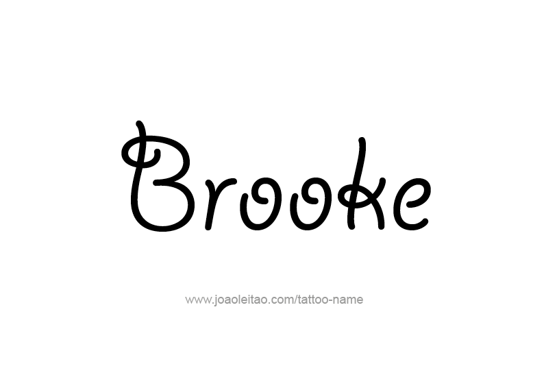 Tattoo Design Name Brooke  