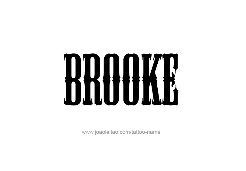 Tattoo Design Name Brooke  